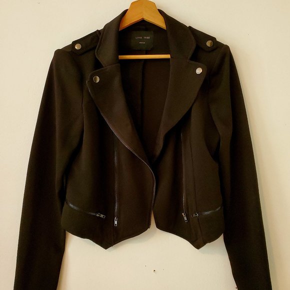 Black cropped jacket by Love Tree size M - Picture 1 of 4